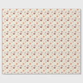 Orange Brown floral Botanical Modern Christmas Geschenkpapier (Flach)