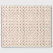 Orange Brown floral Botanical Modern Christmas Geschenkpapier (Flach)