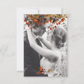 Orange Brown Foliage Overlay Fügen Sie Ihr eigenes Dankeskarte (Vorderseite)