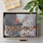 Orange Brown Foliage Overlay Fügen Sie Ihr eigenes Seidenpapier (Geschenk)