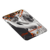 Orange Brown Foliage Valentine Hinzufügen Sie Ihr  Magnet (Rechte Seite)