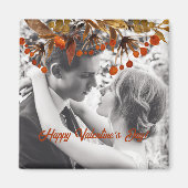 Orange Brown Foliage Valentine Hinzufügen Sie Ihr Magnet (Vorne)