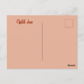 Orange Brown Foliage Valentine Hinzufügen Sie Ihr Postkarte (Rückseite)