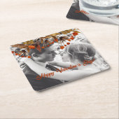 Orange Brown Foliage Valentine Hinzufügen Sie Ihr  Rechteckiger Pappuntersetzer (angewinkelt)