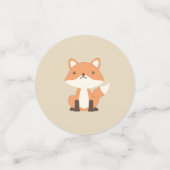 Orange & Brown Fox Woodland Animal Konfetti (Klein Vorderseite)