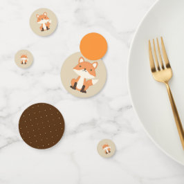 Orange & Brown Fox Woodland Animal Konfetti
