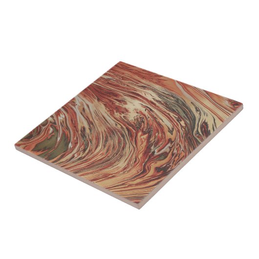 Orange Brown Gold Marmor Fliese (Seite)