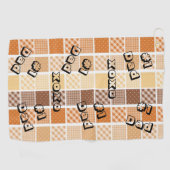 Orange Brown Golf Towel #1 Vater Golfhandtuch (Horizontal)