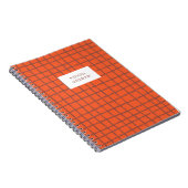 Orange Brown Karo Muster Notebook Stationierung Notizblock (Rechte Seite)