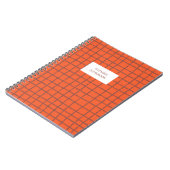 Orange Brown Karo Muster Notebook Stationierung Notizblock (Linke Seite)