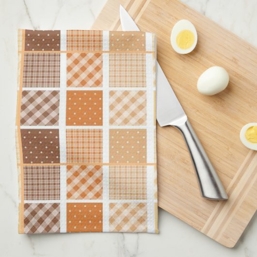 Orange Brown Kitchen Handtuch (Viertel Falte)