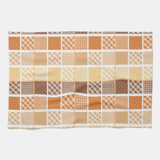 Orange Brown Kitchen Handtuch (Horizontal)