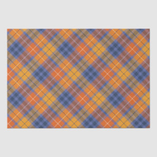 Orange Brown Lila Herbst Kariert Seidenpapier