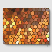 Orange Brown Mosaic Birthday Party Gästebuch (Rückseite)