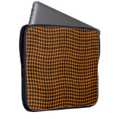 Orange Brown Plaid Checker Seamless Pattern Laptopschutzhülle (Vorne Rechts)