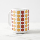 Orange Brown Polka Dot Kaffeetasse (Vorderseite Links)