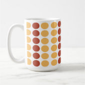Orange Brown Polka Dot Kaffeetasse (Links)