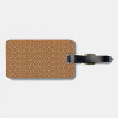 Orange Brown Polka Dot Pattern Gepäckanhänger (Rückseite horizontal)