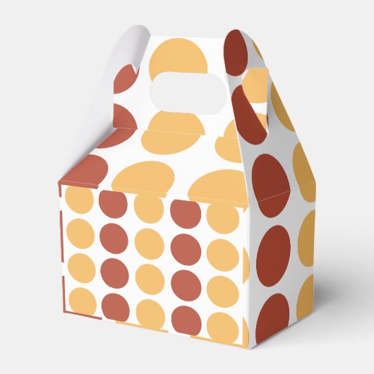 Orange Brown Polka Dot Pattern Geschenkschachtel (Rückseite)