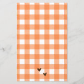 Orange Brown Retro Minimal Pumpkin Wünsche für Bab (Rückseite)