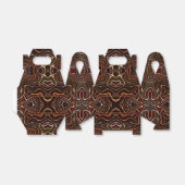 Orange Brown Schwarz-weiß Nouveau Deko Pattern Geschenkschachtel (Ungefaltet)