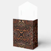 Orange Brown Schwarz-weiß Nouveau Deko Pattern Geschenkschachtel (Geöffnet)