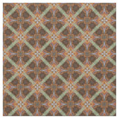 Orange Brown ScrollCircles gepolstertes grünes Mus Stoff (Nahaufnahme)