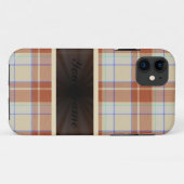 Orange Brown Tartan mit Ribbon Case-Mate iPhone Hülle (Rückseite (Horizontal))