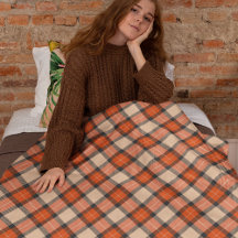 Orange Brown Tartan Pattern