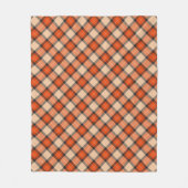 Orange Brown Tartan Pattern Fleecedecke (Vorderseite)