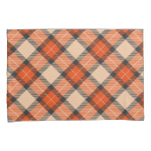 Orange Brown Tartan Pattern Kissenbezug (Vorderseite-Rechts)