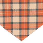 Orange Brown Tartan Pattern Kurzer Tischläufer (Ecke)