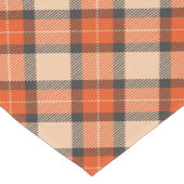 Orange Brown Tartan Pattern Mittelgroßer Tischläufer (Ecke)