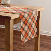 Orange Brown Tartan Pattern Mittelgroßer Tischläufer (Beispiel)