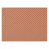 Orange Brown Tartan Pattern Tischdecke (Vorderseite (Horizontal))