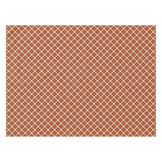 Orange Brown Tartan Pattern Tischdecke (Vorderseite (Horizontal))
