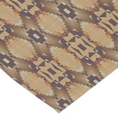 Orange Brown Taupe Beige Grau Tribal Muster Kurzer Tischläufer (Ecke)