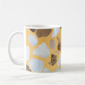 Orange Brown Terrazzo Muster Kaffeetasse (Links)