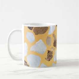 Orange Brown Terrazzo Muster Kaffeetasse