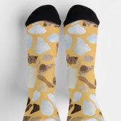 Orange Brown Terrazzo Muster Socken (Oben)