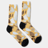 Orange Brown Terrazzo Muster Socken (Rechts)