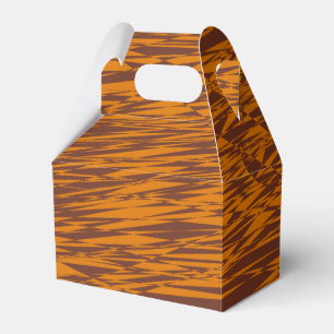 Orange Brown Zig Zag Abstrakt Diagonal Trippy Geschenkschachtel