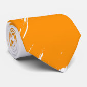 Orange Brush Moderner weißer Hintergrund Krawatte (Gerollt)