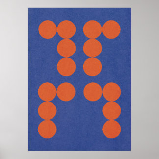 Orange Bubbles Poster