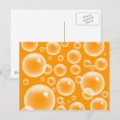 Orange Bubbles Postkarte (Vorne/Hinten)