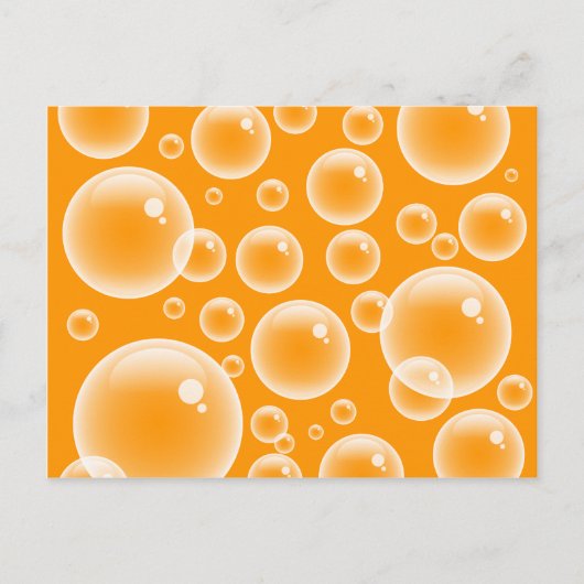 Orange Bubbles Postkarte (Vorderseite)
