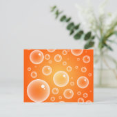 Orange Bubbles Postkarte (Stehend Vorderseite)