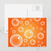Orange Bubbles Postkarte (Vorne/Hinten)