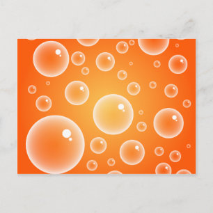 Orange Bubbles Postkarte