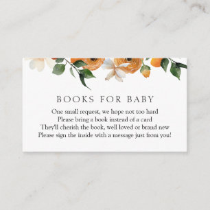 Orange Bücher für Baby Begleitkarte